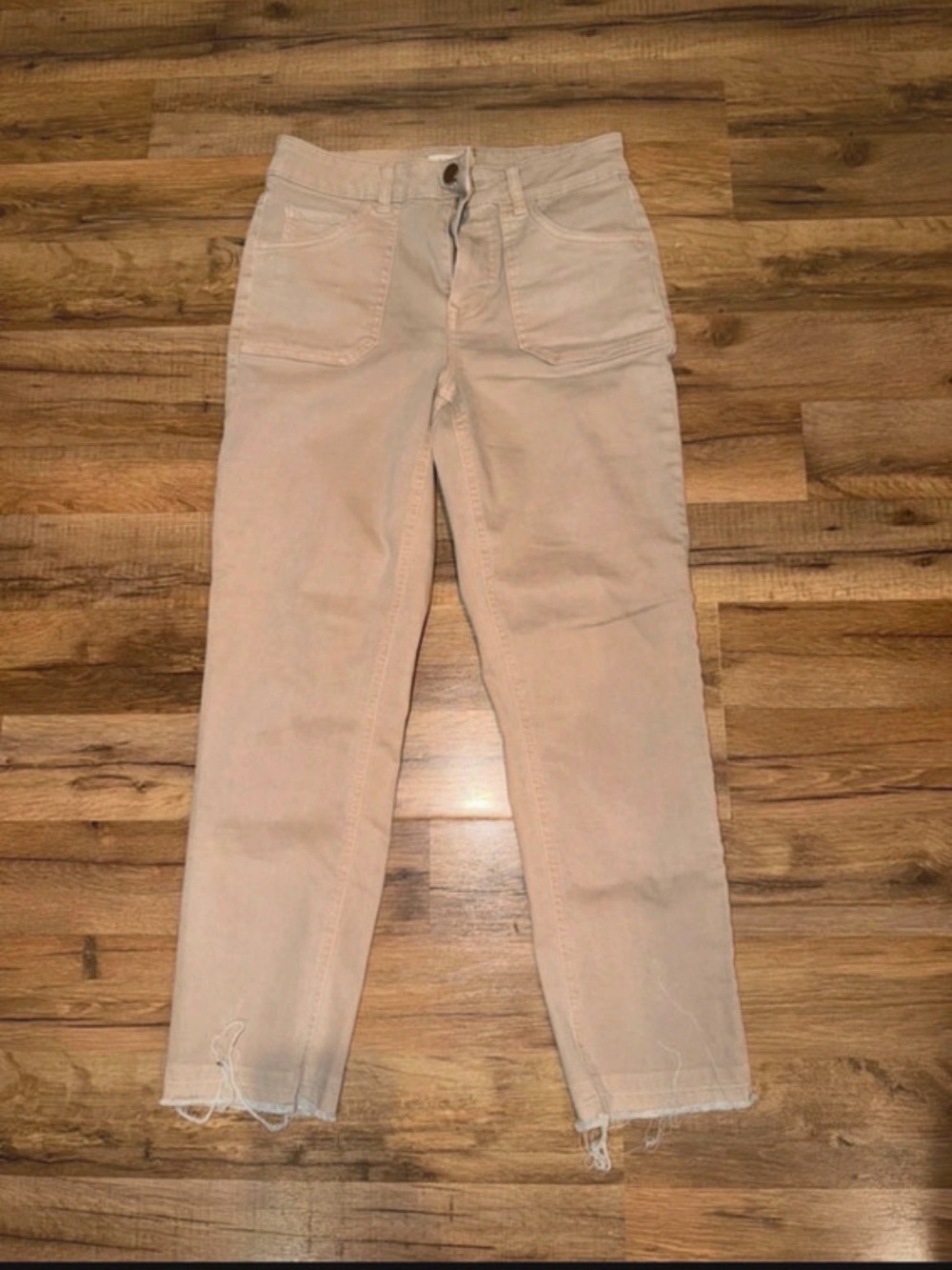 Maurices Light Beige Ankle Crop Jeans